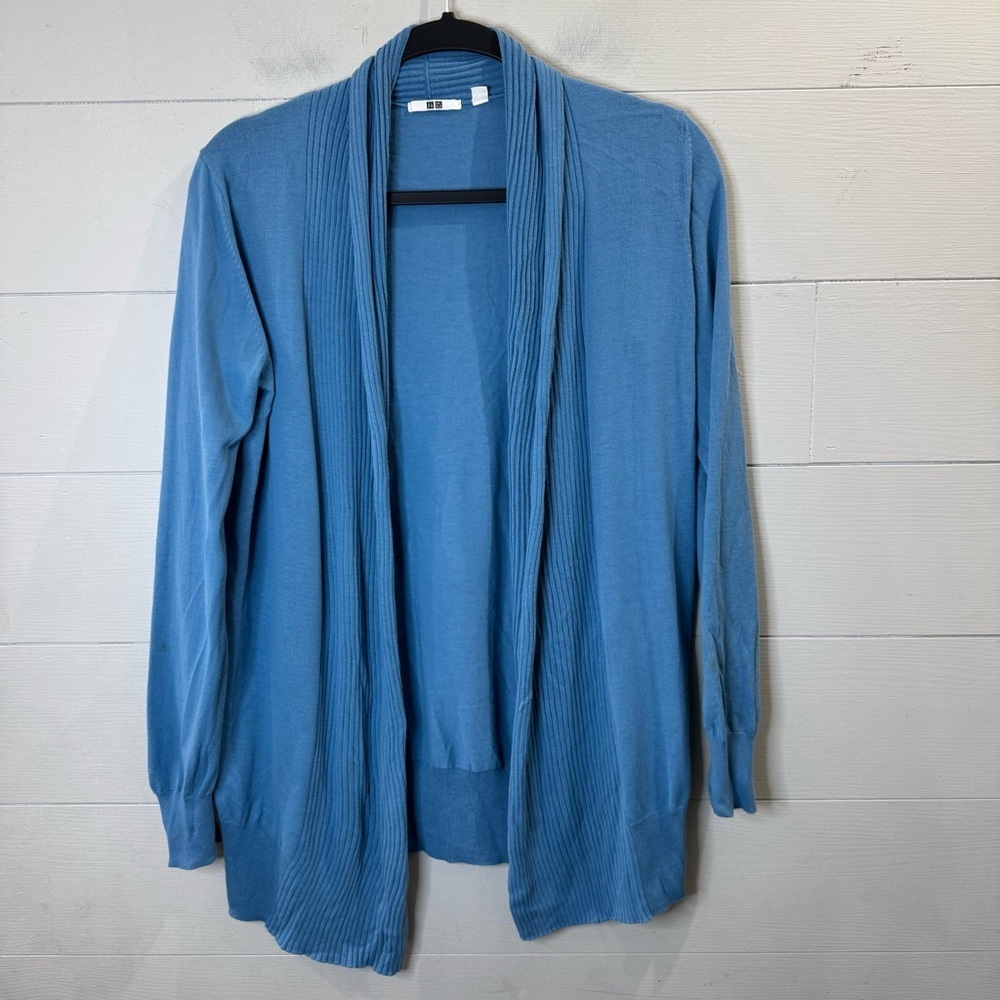 Uniqlo | Blue Women's Open Front Cardigan Sweater Size Medium